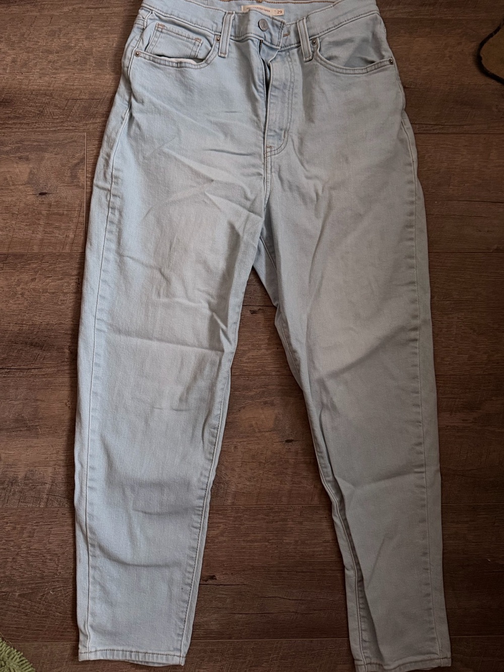 Levi's Light Blue High-Rise Tapered Jeans